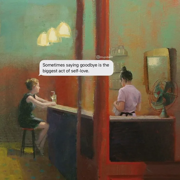 Artist Gives Paintings A Playful Voice By Adding Deep And Funny Captions (28 New Pics)