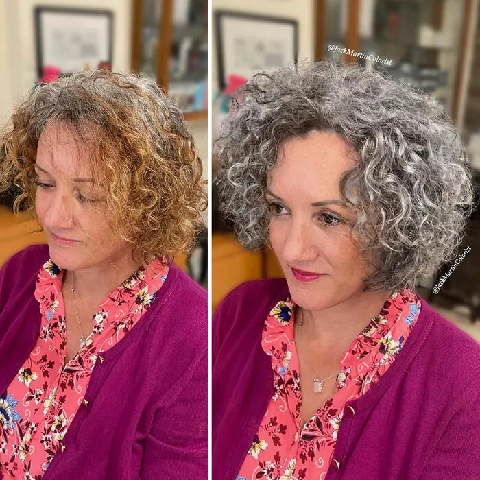 20 People Before And After Embracing Their Natural Gray Hair, With The Help Of Celebrity Hair Colorist Jack Martin (New Pics)