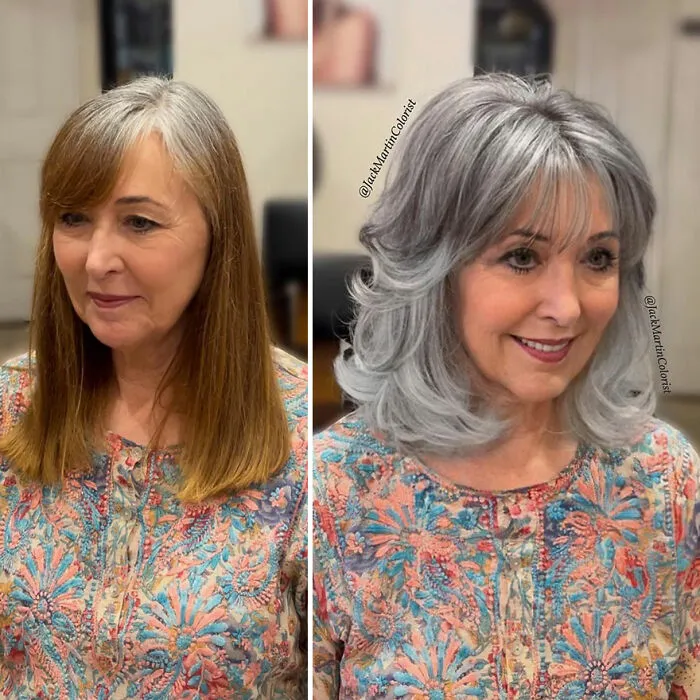 20 People Before And After Embracing Their Natural Gray Hair, With The Help Of Celebrity Hair Colorist Jack Martin (New Pics)