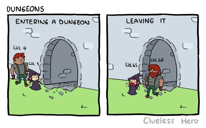 Gamer Humor: 35 Comics About A “Clueless Hero” Created By These Two Artists (New Pics)
