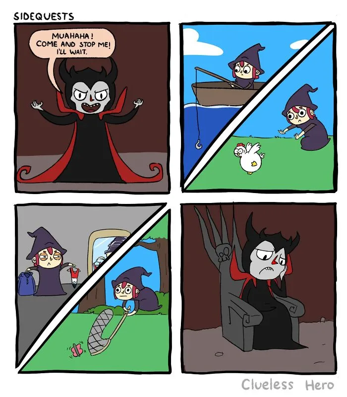Gamer Humor: 35 Comics About A “Clueless Hero” Created By These Two Artists (New Pics)