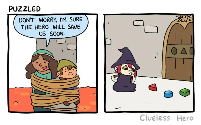 Gamer Humor: 35 Comics About A “Clueless Hero” Created By These Two Artists (New Pics)