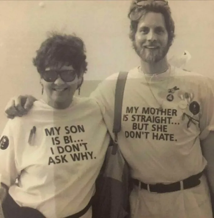 A Mother And Her Son On Their Way To A Pride Walk, 1985