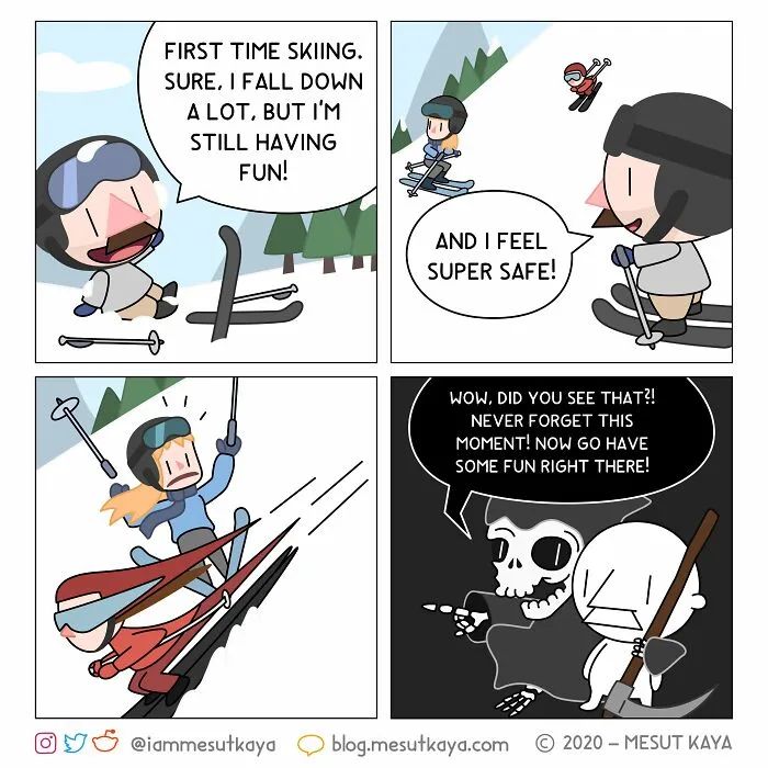 This Artist Created 26 New Comics Featuring A Bald Guy With A Big Mustache Ending Up In Fun Situations