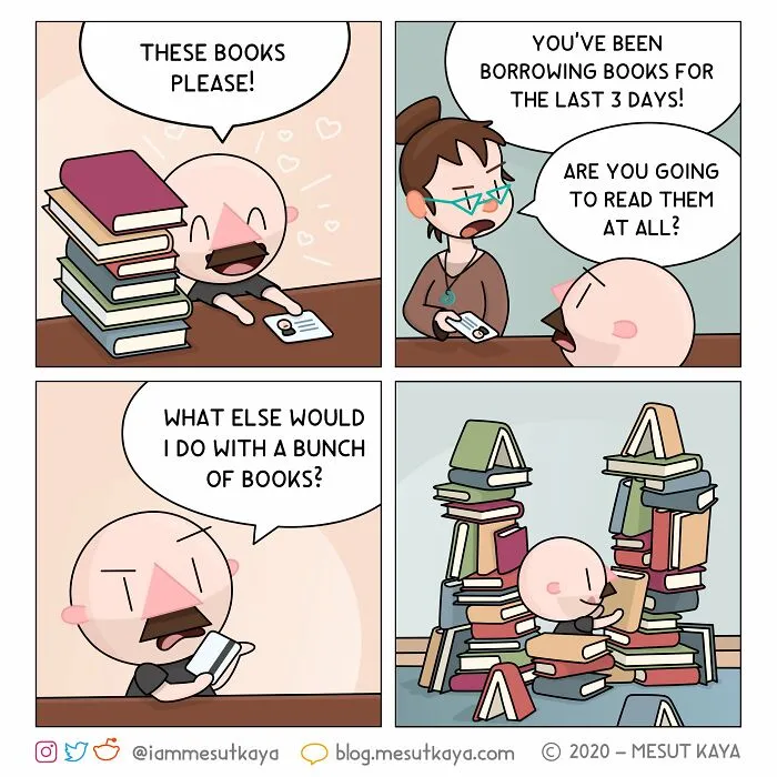 This Artist Created 26 New Comics Featuring A Bald Guy With A Big Mustache Ending Up In Fun Situations