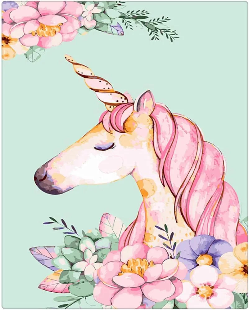 I Painted This Floral Unicorn Using The Paint By Numbers Method