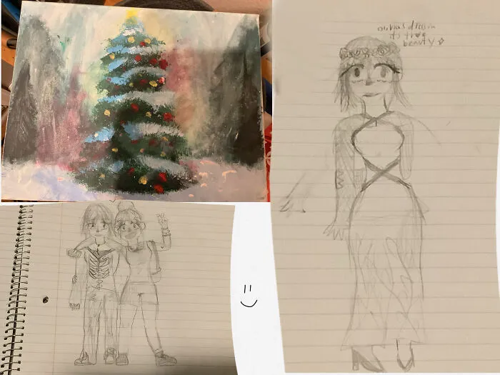 This Is My Best Painting And Best Drawing! The Two Girls Are Olivia And Penny!