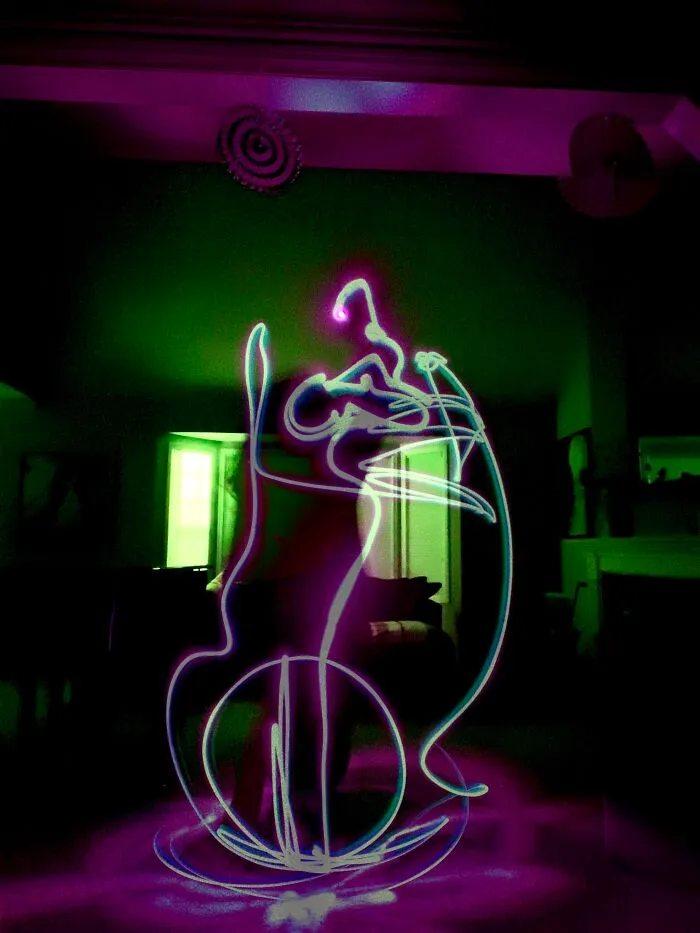 Artist And Her Light Art