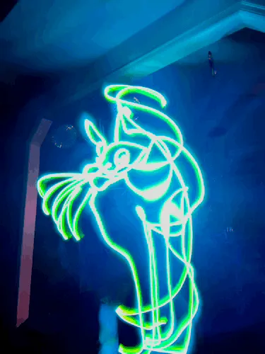 Cat Light Drawing