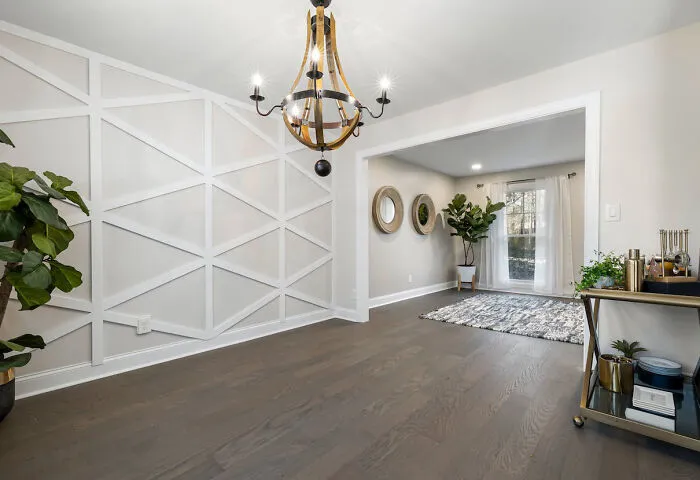 Wainscoting With Geometric Patterns