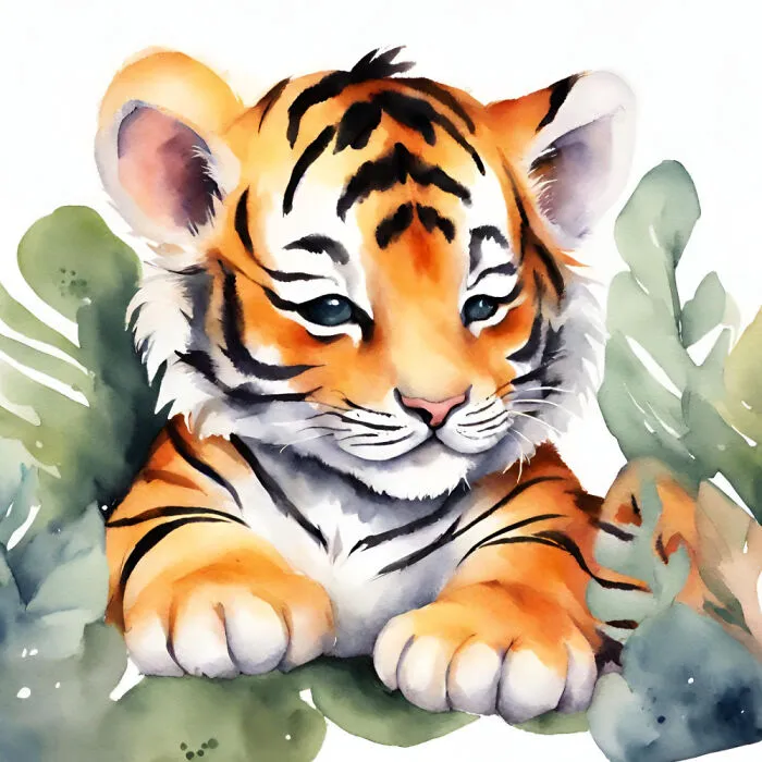 Sleepy Baby Tiger