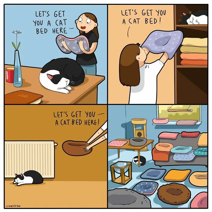 Artist Illustrates What It's Like To Live With A Cat (30 New Pics)