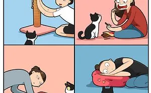 Artist Illustrates What It's Like To Live With A Cat (30 New Pics)