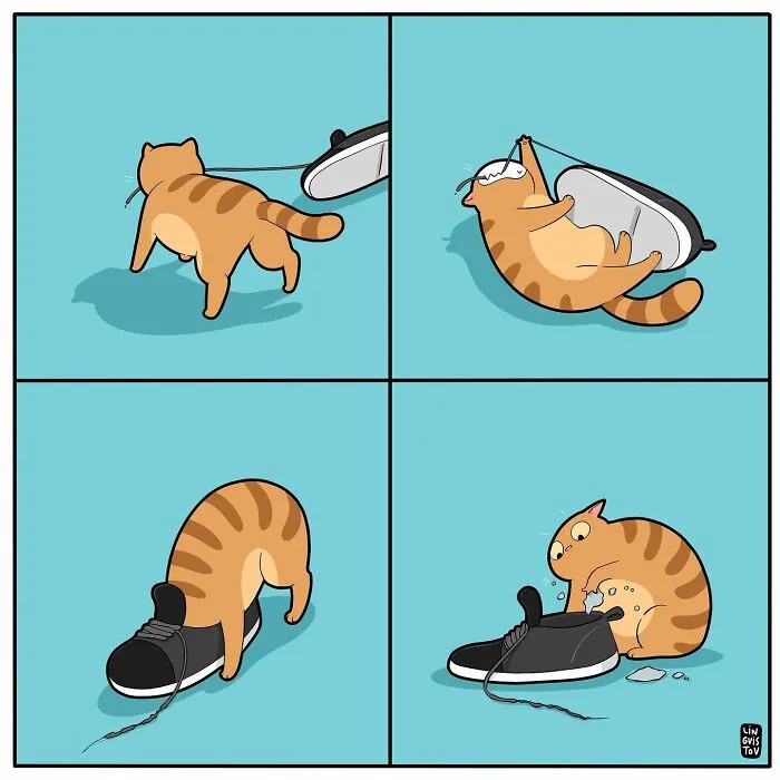 Artist Illustrates What It's Like To Live With A Cat (30 New Pics)