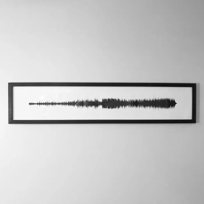 Thought You Guys Might Like This Wall Art I Made. It's The Waveform Of "Let It Be" By The Beatles