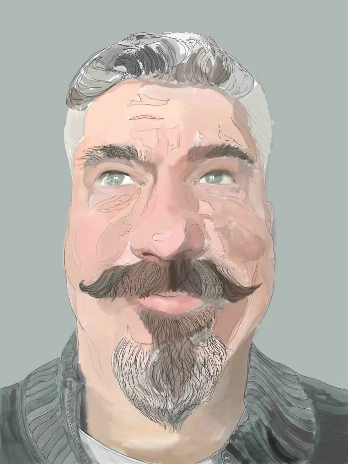 Started Painting Five Years Ago. This Is A Year One Portrait