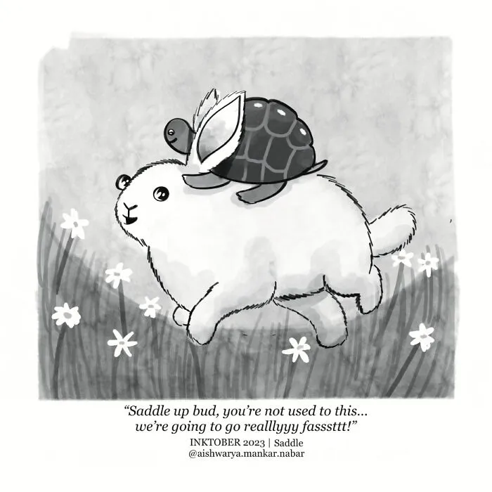 Inktober 2023 Day 18 | Saddle