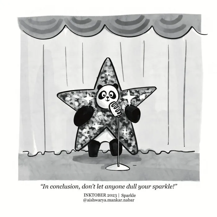 Inktober 2023 Day 28 | Sparkle