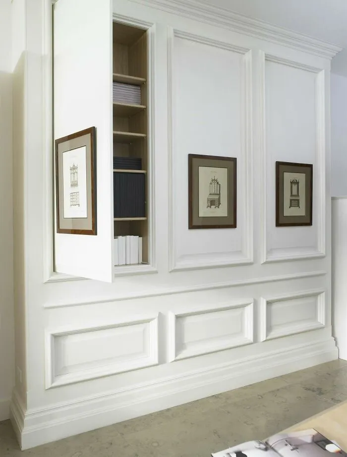 Wainscoting With Hidden Storage