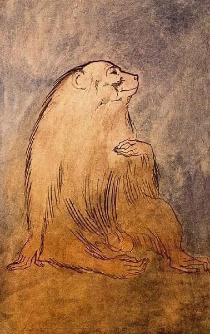 Singe Assis,  Pablo Picasso, 1905