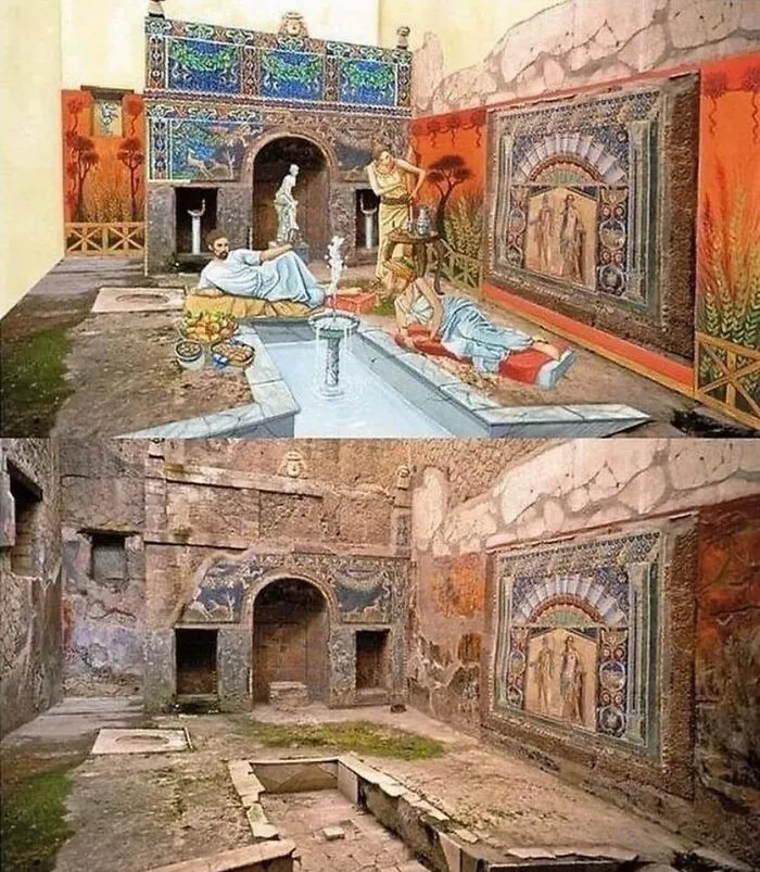 Casa de Neptuno y Anfitrite. Herculano, Italia
