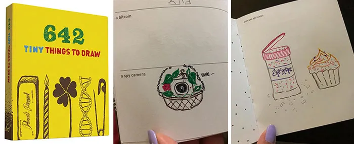 642 Tiny Things To Draw Drawing Book: The perfect pocket-sized creativity booster to help the young artist explore, learn, and draw everything from the simple 'eraser' to the complex 'speed of light', making it an amazing gift for any 12-year-olds.