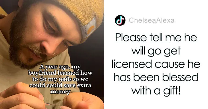 Man Learns Nail Art In A Bid To Save Girlfriend’s Money, Becomes A Pro