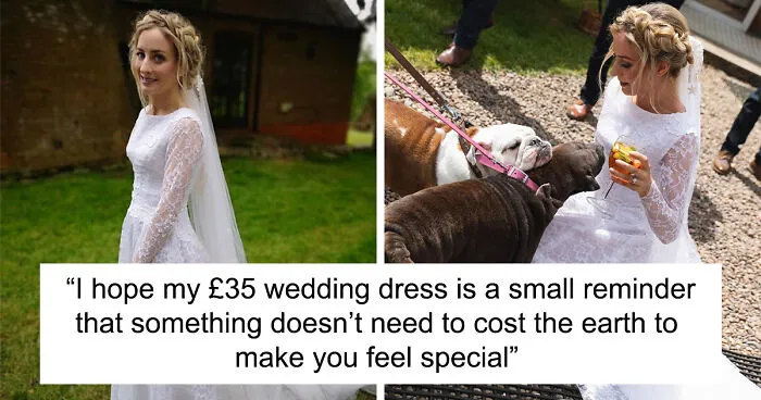 Bride Goes Viral For Choosing A $43 Charity Shop Dress As Her Wedding Gown