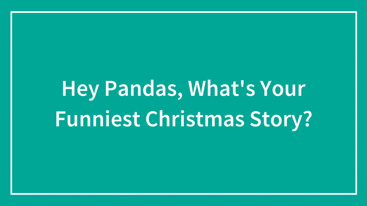 Hey Pandas, What's Your Funniest Christmas Story?