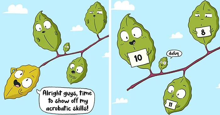 'Lazy Leaf Comics': 29 New Comics Featuring Animals, Planets, And Other Objects