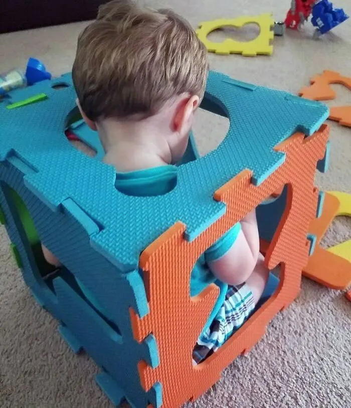When Mommy Is Away And You Can't Control The Baby, Contain Him