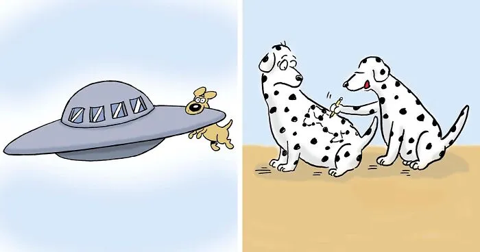 I Created Humorous Single-Panel Dog Comics To Brighten Your Day (30 Pics)