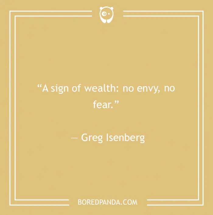 Greg Isenberg quote on sign of wealth 