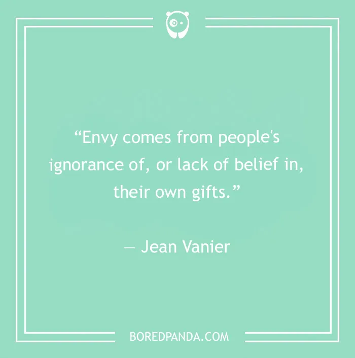 Jean Vanier quote on envy 