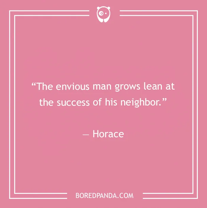 Horace quote on envious man 