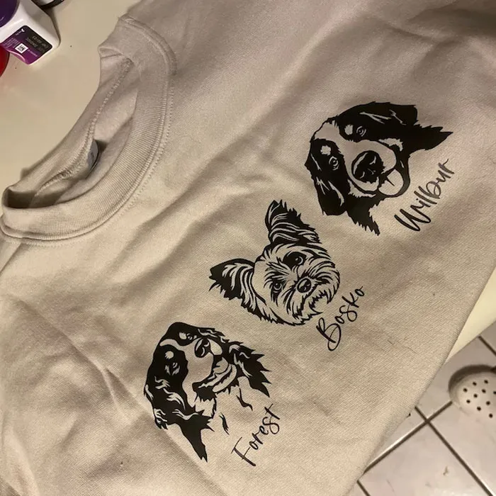 Personalized Dog Face Sweatshirt: Because who wouldn't want a cozy, high-quality garment that can also display their love for their furry friend?
