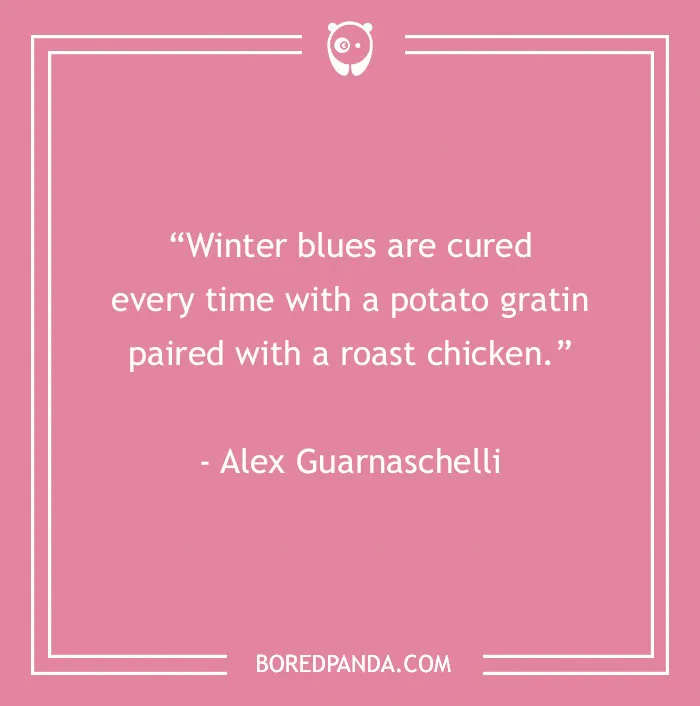 Comfort food vibes, undeniable truth