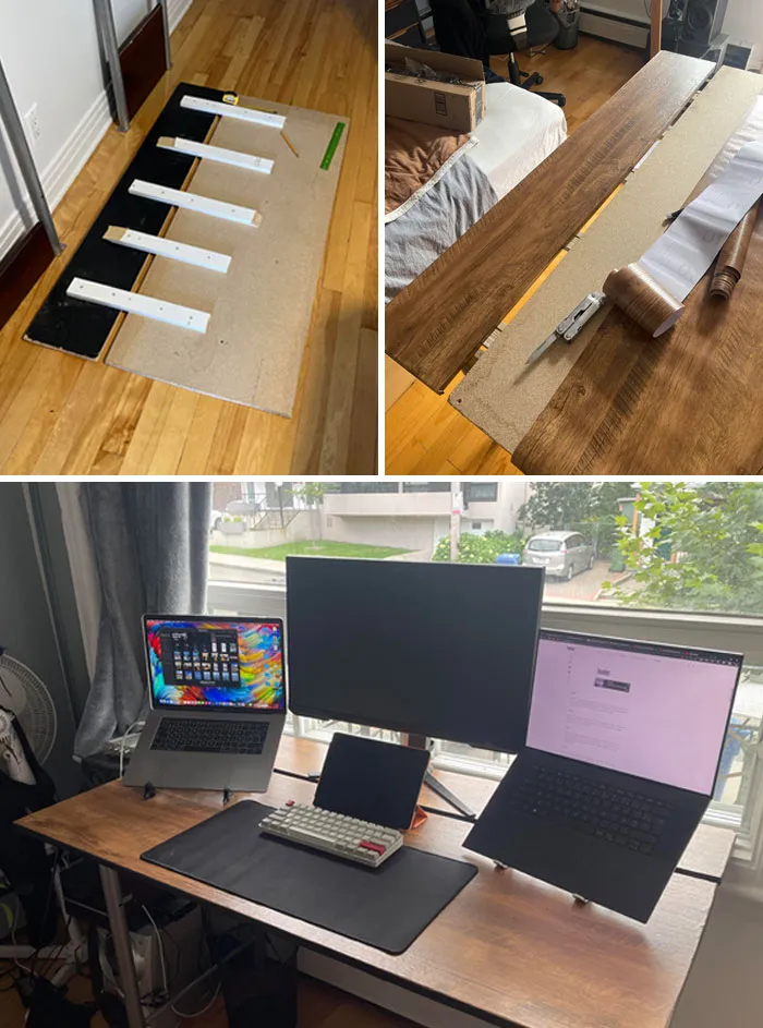 I Needed A Very Large And Sturdy Desk And Didn’t Want To Buy It New, So For The First Time I Tried To Build Furniture. I Think It Looks Pretty Good