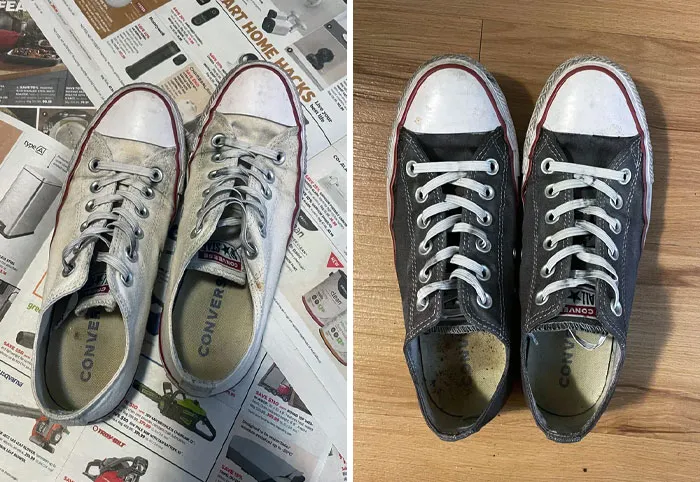 Tenían un aspecto lamentable, pero las teñí de negro y...