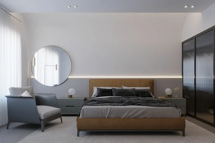 Modern Bedroom With Striking Elements