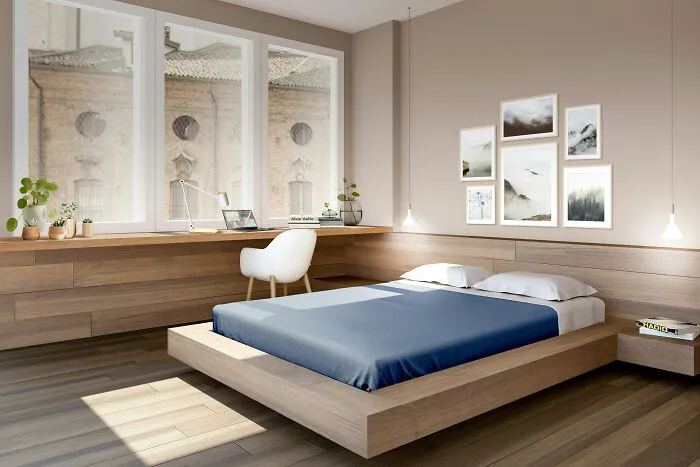 Wood & Bold Colors For A Vibrant Space