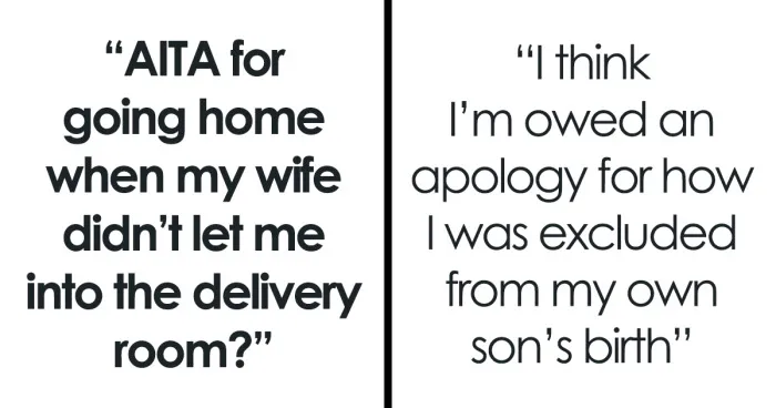 Guy Leaves Instead Of Waiting Around After Wife Bans Him From The Delivery Room, She's Furious