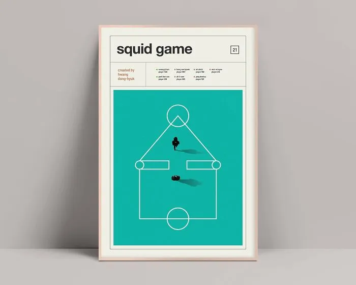 Dramatize Your Décor With Squid Game Minimalist Poster Of The Final Playground - Relive The Fun, Without The Survival Stress