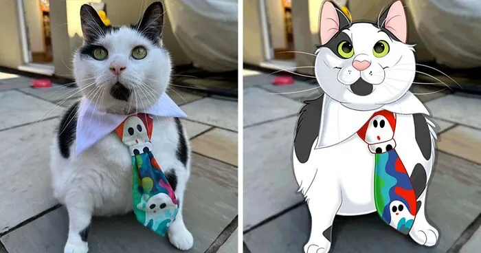 Artist Creates Cute Pet Portraits That Turn Them Into Disney Movie Characters (22 New Pics)
