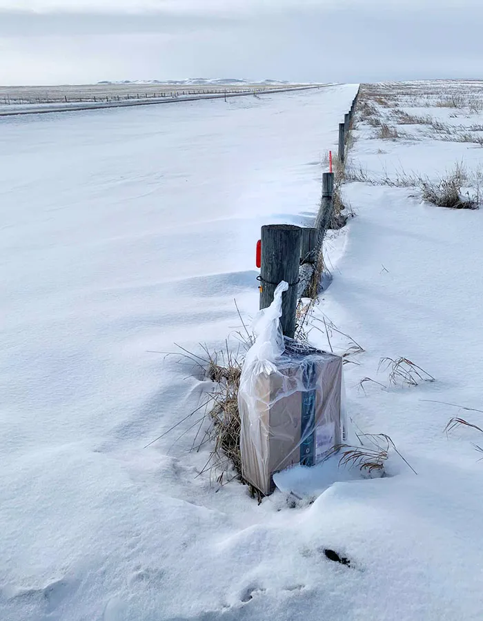 Amazon Said It Was Delivered 2 Weeks Ago, But I Couldn't Find It. Snow Finally Melted A Bit, And I Found It 1/2 Mile Away From The House