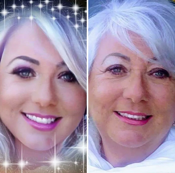 La misma mujer: lo que publica VS cuando la etiquetan