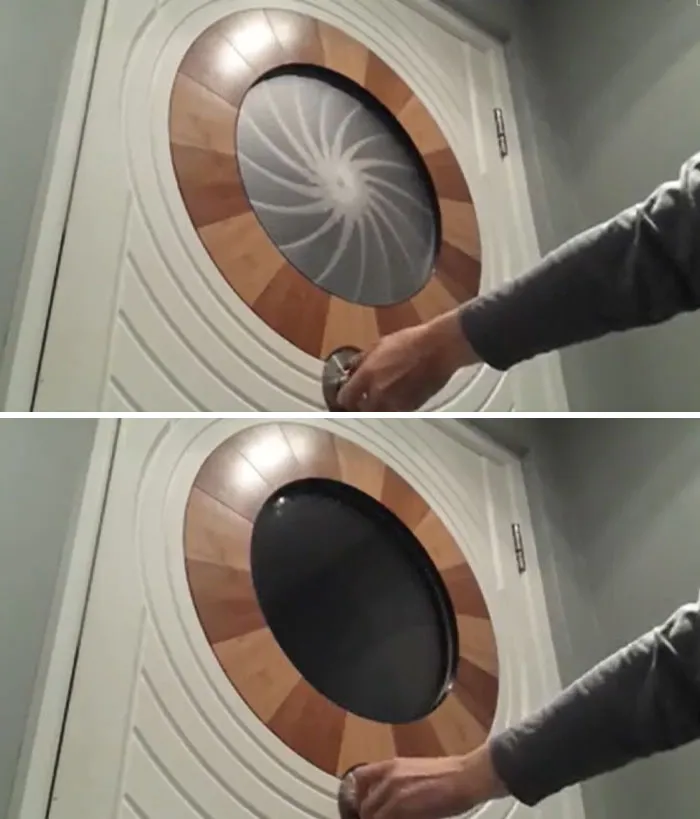 The Window On The Front Door Of This House