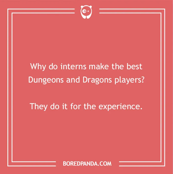 Joke on internship