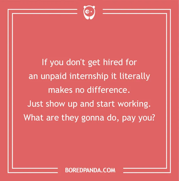 Joke on internship