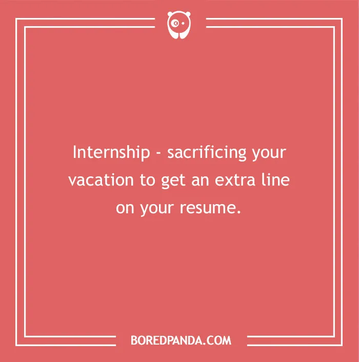 Joke on internship